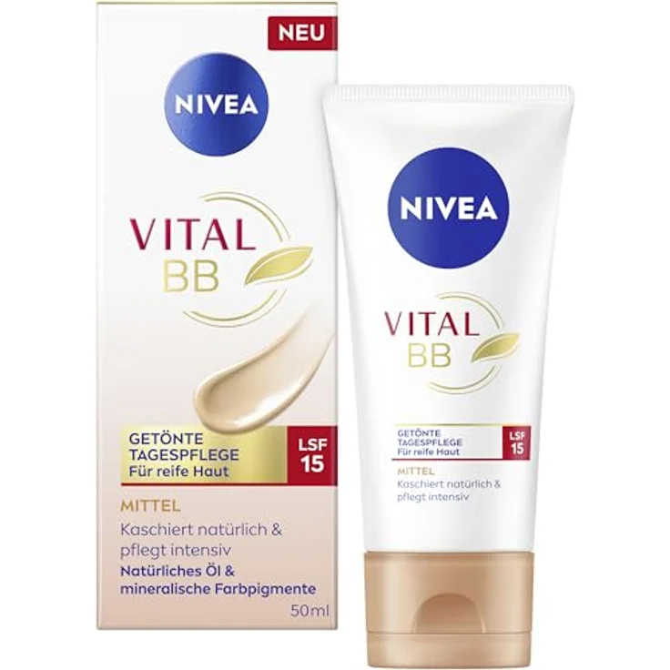NIVEA BB Cream Vital, Getönte Tagespflege LSF 15 für reife Haut, 50 ml – Bild 1