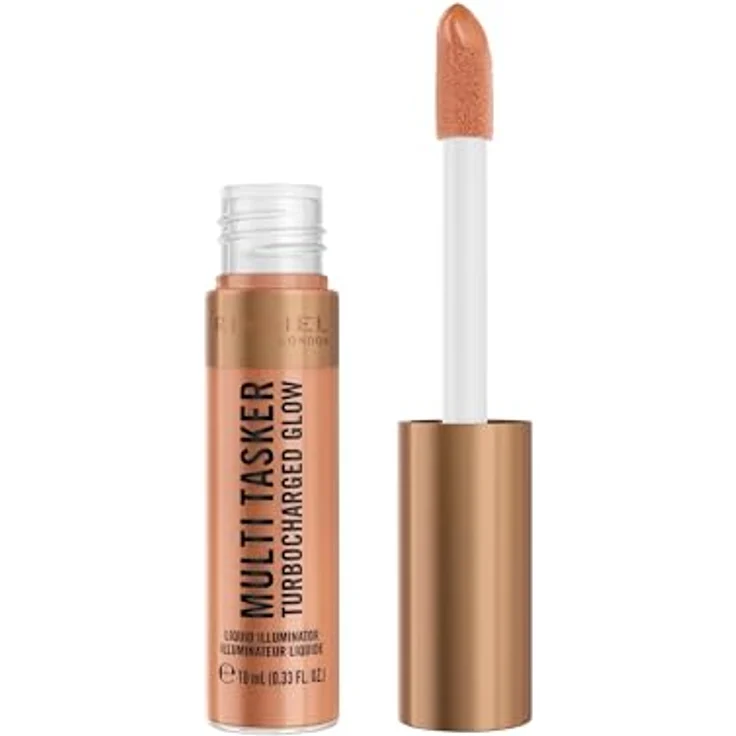 Rimmel Multi-Tasker Turbocharged Glow, flüssiger Aufheller in Farbton 007 Spilling the Tea, 10 ml, für strahlenden Teint und natürliche Akzente – Bild 1