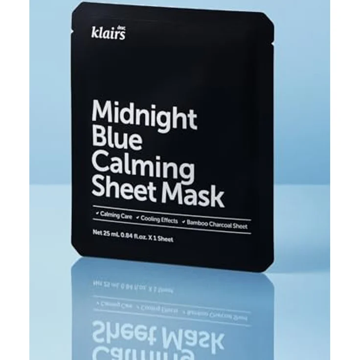 Klairs Midnight Blue Calming Sheet Mask, Beruhigende Tuchmaske mit feuchtigkeitsspendender Wirkung, 25 ml – Bild 7