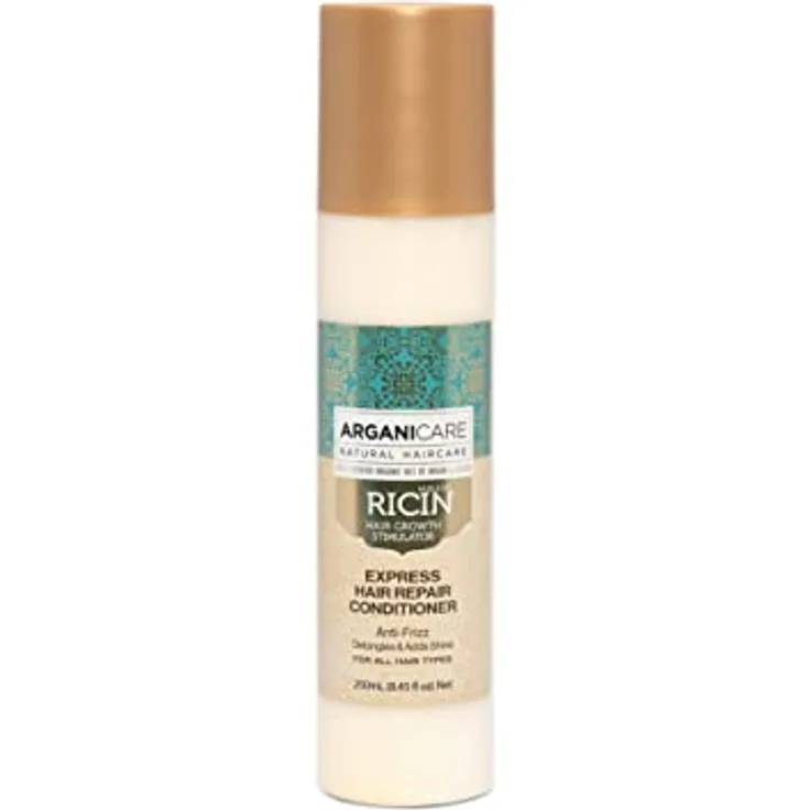 ARGANICARE - Biphase Reparaturspray Express - Entwirrungsspray ohne Ausspülen mit Rizinusöl - 250 ml