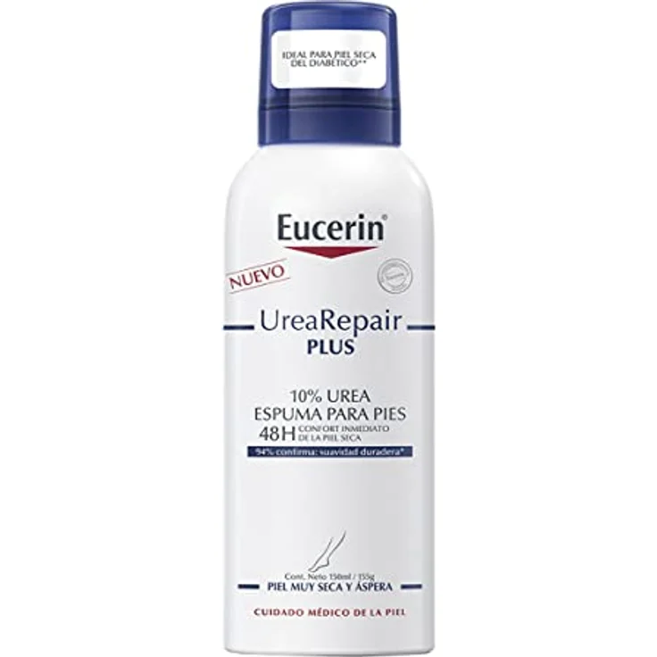 Eucerin Urea Repair Plus 10% | Espuma PARA pies | 150ml | Novedad, ultraleichte Pflege für sofortige Linderung bei trockener Haut – Bild 1