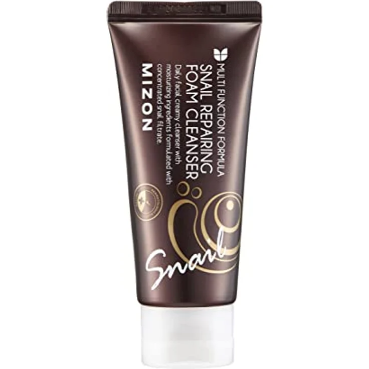 [MIZON] SNAIL REPAIRING FOAM CLEANSER (60 ml) Korean Skincare - Gesichtsreiniger für Poren und Mitesser - Feuchtigkeitsspendende Formel mit Schneckenfiltrat und sanften Bläschen – Bild 2