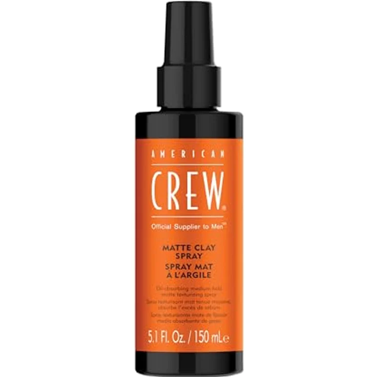 AMERICAN CREW Matte Clay Spray, 150 ml, ölabsorbierendes Texturspray für Männer, mittlerer bis starker Halt, mattes Finish – Bild 1