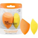 Real Techniques Miracle Complexion Sponge + Concealer Sponge Duo, Latex-Free Foam Makeup Blender Set for Light To Medium Coverage, Natural Dewy Finish - 2 Count