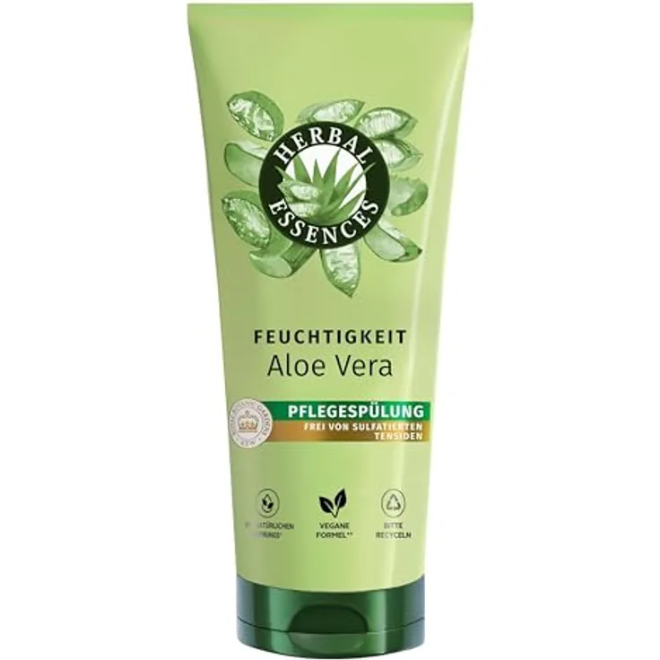 Herbal Essences Feuchtigkeits Spülung mit Aloe und Jasminduft 250ml - Für sehr trockenes Haar, Mit natürlichen Inhaltsstoffen, Vegan