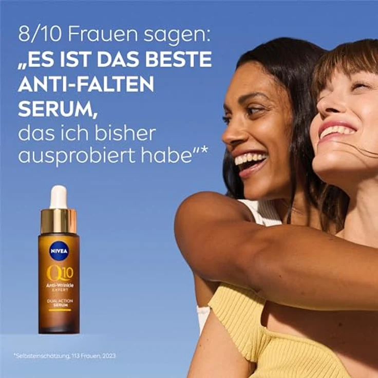 NIVEA Q10 Anti-Falten Experte Dual Action Serum, Anti-Age Serum mit Glycostop, mildert Falten und beugt ihrer Neuentstehung vor (30 ml) – Bild 5