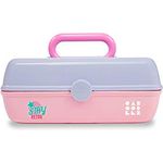Caboodles Stay Retro – Pretty In Petite Make-up-Organizer | Kompakter Kosmetikkoffer | Periwinkle Blue Over Pink