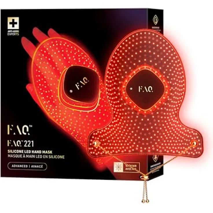 FOREO FAQ™ 221 LED-Maske für Hände gegen Hautalterung, USB-aufladbar, verbessert Hautbeschaffenheit, stärkt Hautbarriere