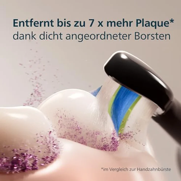 PHILIPS Sonicare W2 Optimal White, Original Ersatzbürstenköpfe, Schwarz, 4er-Pack, HX6064/88, bis zu 100% mehr Fleckenentfernung, Sonicare Technologie, BrushSync Funktion – Bild 4