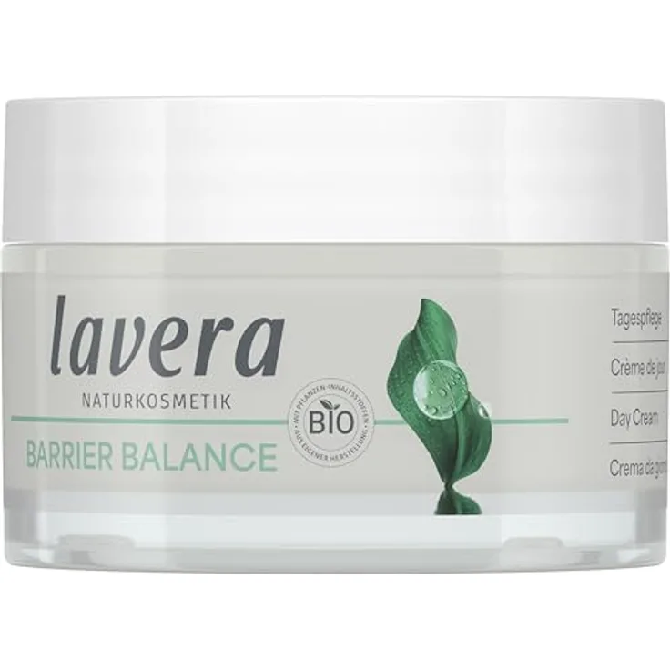 lavera Barrier Balance Tagespflege - Creme ohne Alkohol - ohne Parfüm - feuchtigkeitsspendend & regenerierend - stärkt Hautbarierre - Präbiotika - vegan - Naturkosmetik - 50 ml