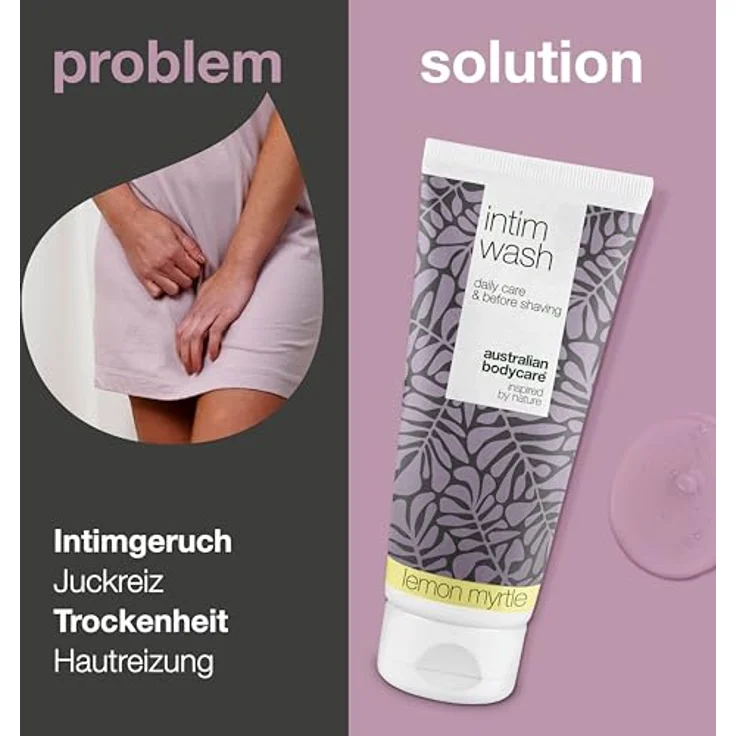 Australian Bodycare Tea Tree Oil Lemon Myrtle, sanftes Reinigungsgel für intime Hygiene, 200 ml, vegan, pH-hautneutral – Bild 2