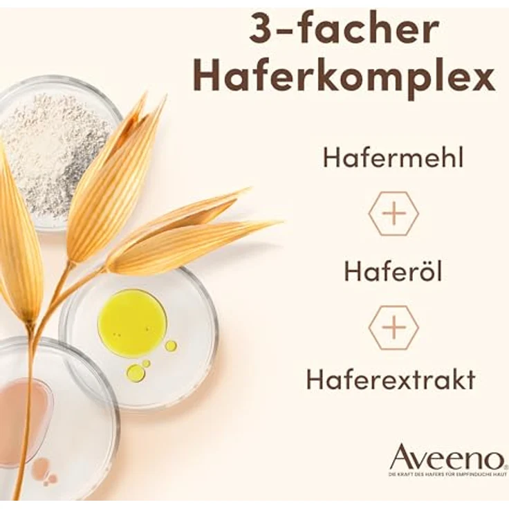 Aveeno Skin Relief veganes Duschgel seifenfreie Pflegedusche mit beruhigendem 3-fachem Haferkomplex für sehr trockene, empfindliche Haut 500ml – Bild 3