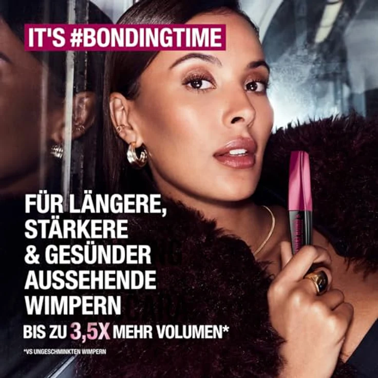 Manhattan Wonder'Bond Bonding Serum Mascara, verlängernde Mascara mit cleane & veganer Formel für empfindliche Augen, Fb 002 Black Brown, 11 ml – Bild 5