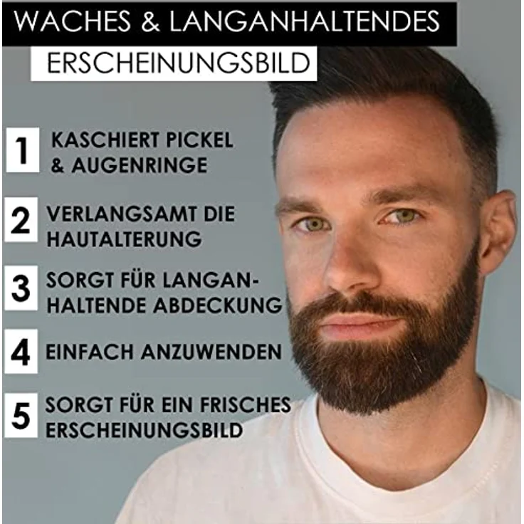 Maybelline New York Abdeckstift für Männer, Concealer mit Goji-Beere, Farbe Nr. 01 Light, 6,8ml, zum Kaschieren von Augenringen und Pickeln, für ein waches Erscheinungsbild – Bild 3