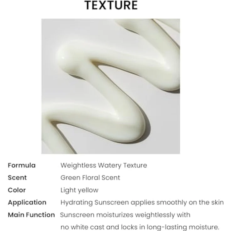 HEIMISH Moringa Ceramide Hyaluronic Acid Hydrating Watery Sunscreen SPF 50+ PA++++, 50ml - Leichte, feuchtigkeitsspendende Sonnencreme für trockene Haut – Bild 6