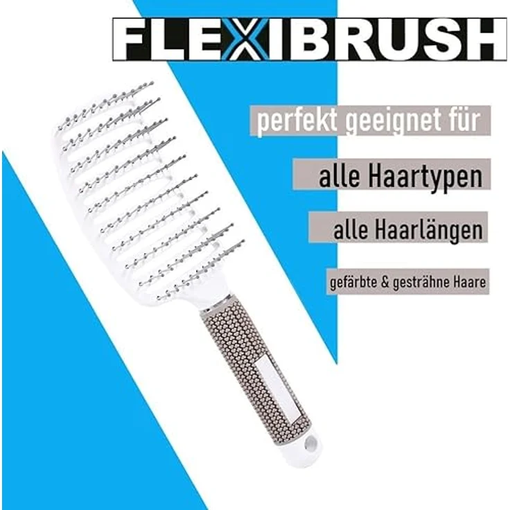 FLEXIBRUSH Profi Haarbürste ohne Ziepen Entwirrbürste Kammbürste, für Damen, Herren & Kinder, entwirren Bürste Anti Tangle Detangler Kamm – Bild 5