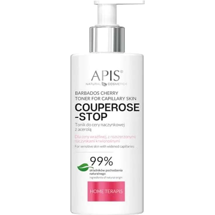 Apis Natural Cosmetics Couperose-Stop Gesichtstonikum, Feuchtigkeitstonikum für empfindliche Haut, 300 ml