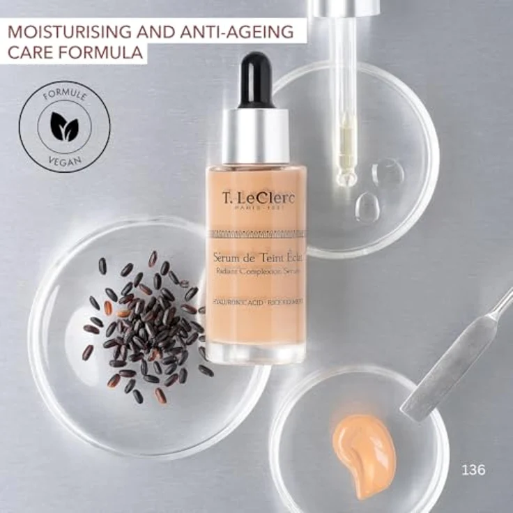 T.LeClerc Anti-aging Radiant Complexion Serum, Flüssige Foundation mit leichter Deckkraft für strahlenden Teint, 30 ml – Bild 4