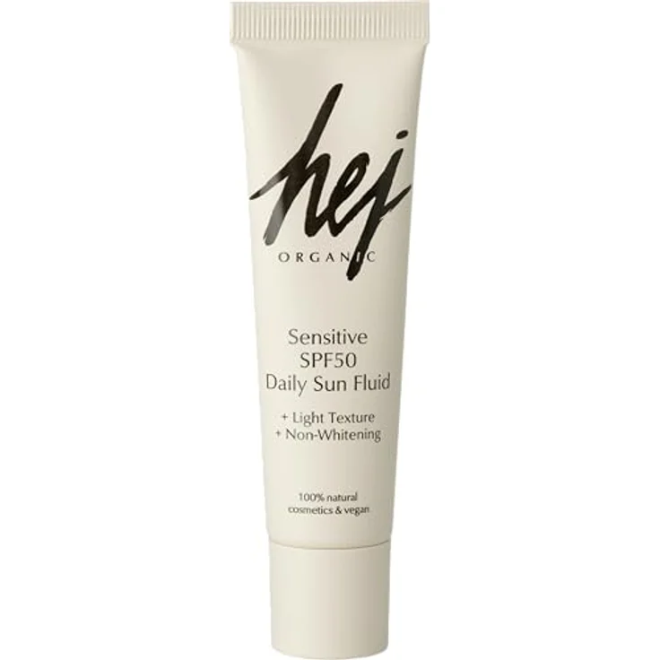 HEJ ORGANIC Sensitive Tagescreme LSF 50 (50ml) – Mineralischer Sonnenschutz für empfindliche Haut mit Hanföl & Kamille, 100% Naturkosmetik, zieht schnell ein – ohne Weißeffekt – Bild 1