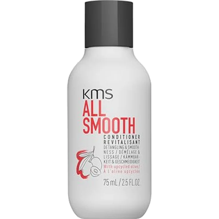 KMS ALLSMOOTH Conditioner für mittelstarkes bis starkes Haar, Anti-Frizz, vegane Formel mit upgecycelter Olive, 75ml – Bild 1
