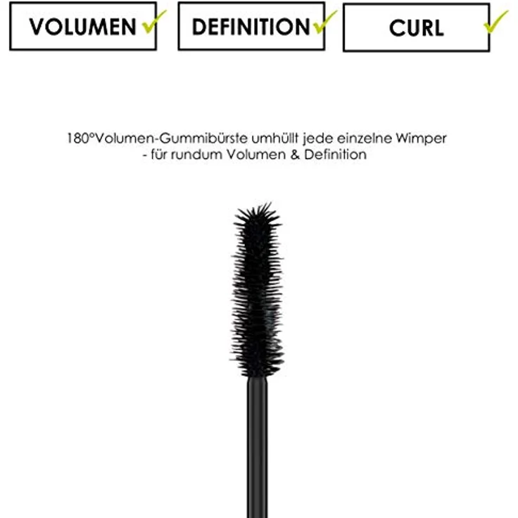 SANTE Naturkosmetik Big Lashes Mascara 01 Black, Schwarze Wimperntusche für XL Wimpern, Für dichte & lange Wimpern, Bio-Mandelöl Extrakt, Vegan, 10ml – Bild 4