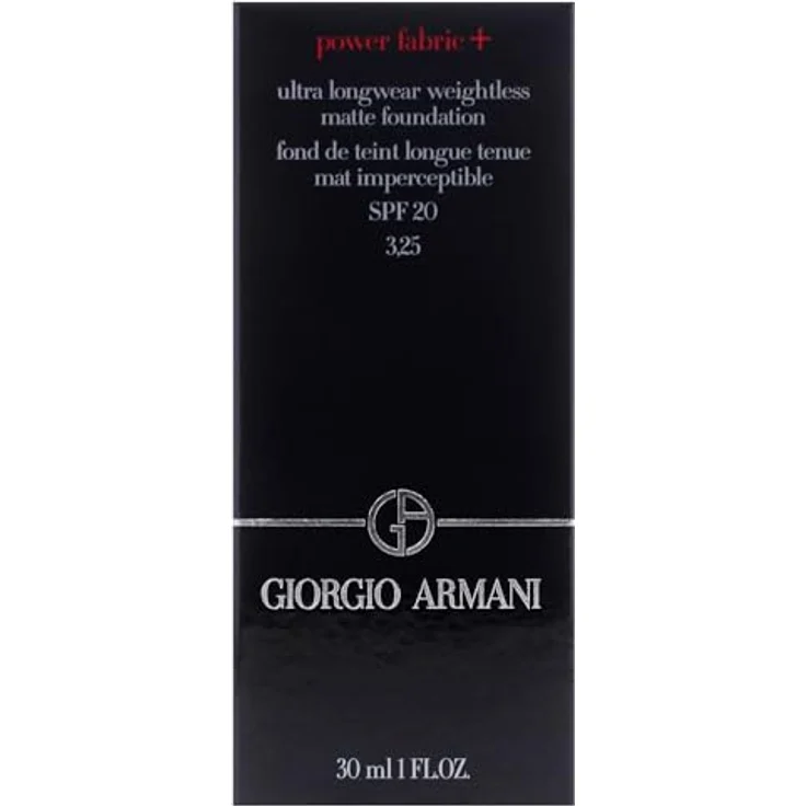 Giorgio Armani Power Fabric + Longwear High Coverage Foundation, 30 ml, Farbe 3.25, mattes Finish, volle Deckkraft – Bild 5