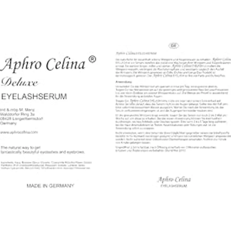 Aphro Celina Deluxe Wimpernserum (3ml), dermatologisch getestet für längere und vollere Wimpern, Beautybox inklusive – Bild 4