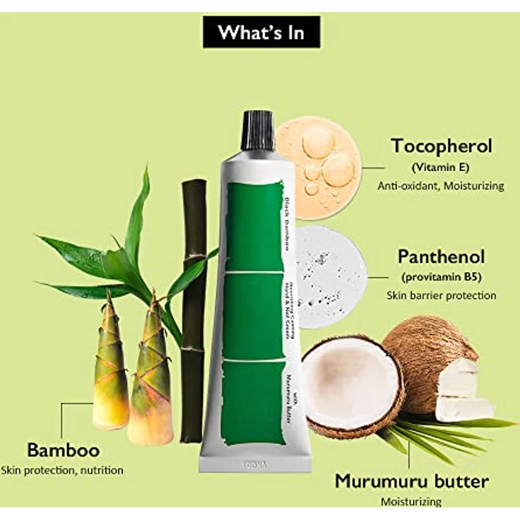 HARUHARU Wonder Black Bamboo Nourishing Calming Hand & Nail Cream, 50ml, Vegan, Cruelty-Free, mit Murumuru-Butter und Kokosöl zur sanften Hydratation – Bild 2