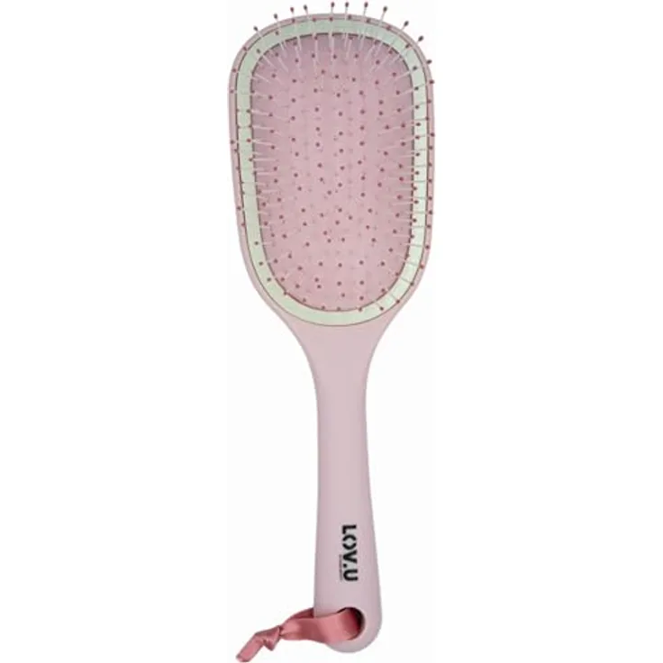 PARSA Beauty LOV.U Entwirrbürste Wet & Dry Rosa - MultiFlexible Nylonpins, schmerzfreies Bürsten - Nasses & trockenes Haar - Abgerundete Kunststoffstifte, außergewöhnliches Kämmgefühl - 10 x 5 x 1,3 cm