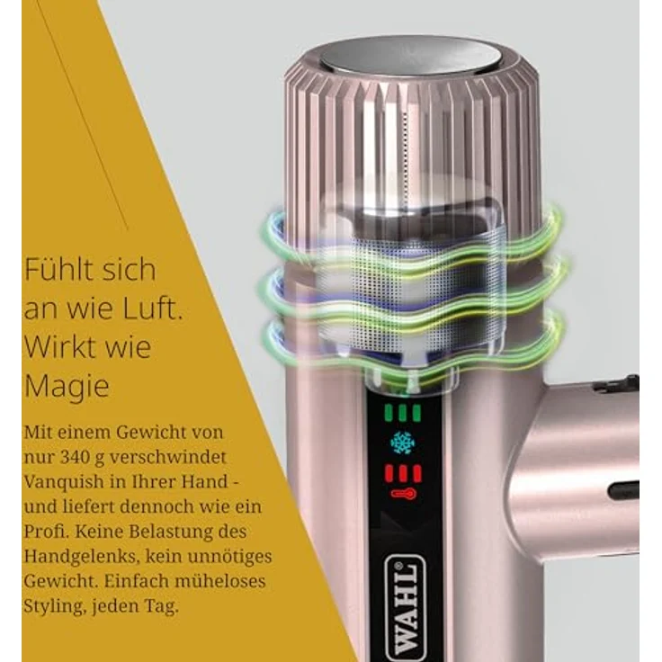 Wahl Vanquish, Professioneller Haartrockner mit FlowControl-Technologie, geräuscharm, ionisch, Rose Gold – Bild 5
