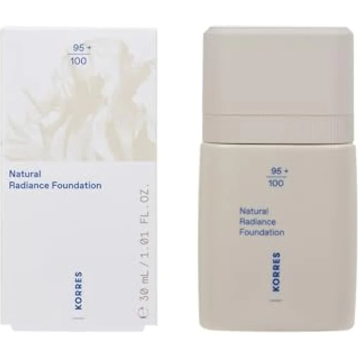 KORRES Natural Radiance Foundation Light 01, mittlere Deckkraft mit Pfingstrosen-Blütenextrakt, vegan, 30 ml – Bild 3