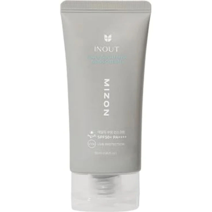 Mizon Inout Daily Soothing Sunscreen, Sonnencreme Gesicht mit SPF50+ PA++++, 50 ml, für empfindliche Haut mit Centella Asiatica und Hyaluronsäure – Bild 1