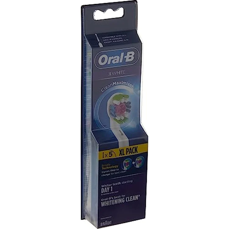 Oral-B 3D White Ersatzbürsten mit CleanMaximiser Technologie 5er-Pack – Bild 2