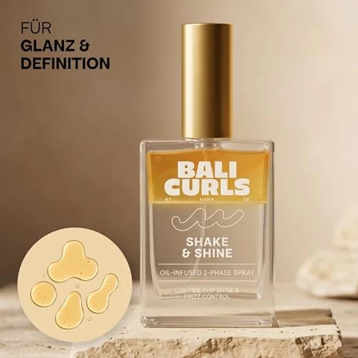 Bali Curls Shake & Shine Oil, Auffrischendes Pflegeöl für Locken & Wellen mit Hyaluronsäure und Panthenol, 100 ml – Für Glanz und Geschmeidigkeit – Bild 5