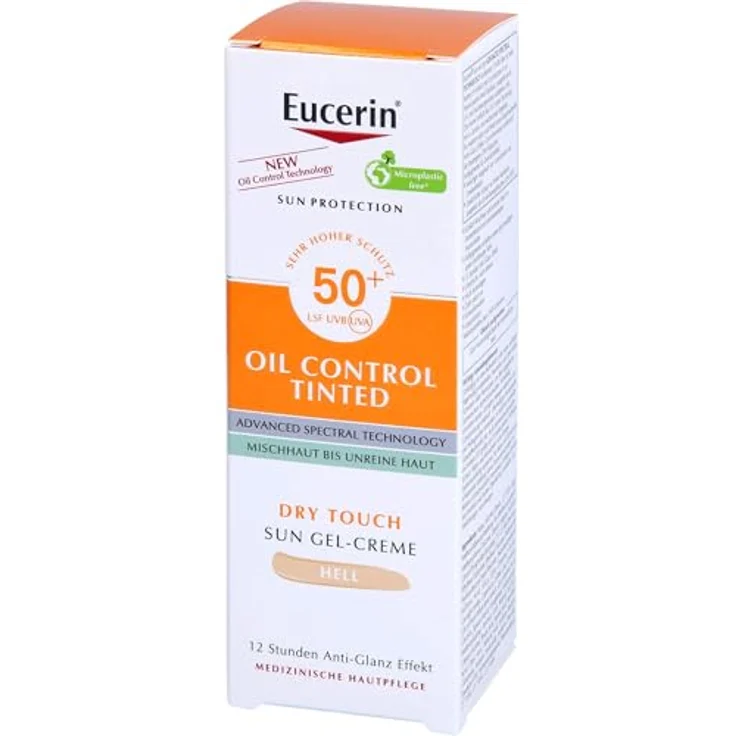 Eucerin Sun Face Oil Control Tinted Spf50 Light 50ml - Sonnenschutzmittel mit Farbpigmenten für fettige Haut – Bild 5