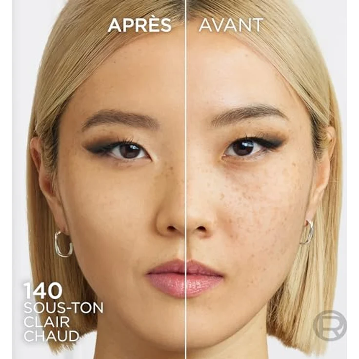 L’Oréal Paris Infaillible Skin Ink, Make-up und Korrektor in einem, 140 Light Warm, 15 ml, hoher Deckkraft und langanhaltend – Bild 4