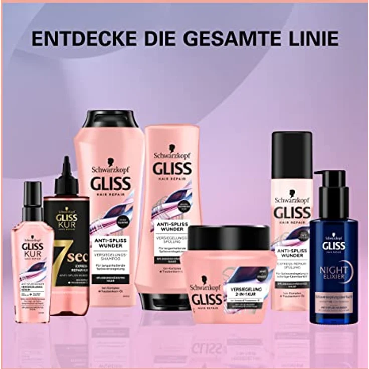 GLISS KUR Conditioner GLISS KUR Conditioner Express-Repair-Spülung Anti-Spliss Wunder Haarspülung 200 ml – Bild 5