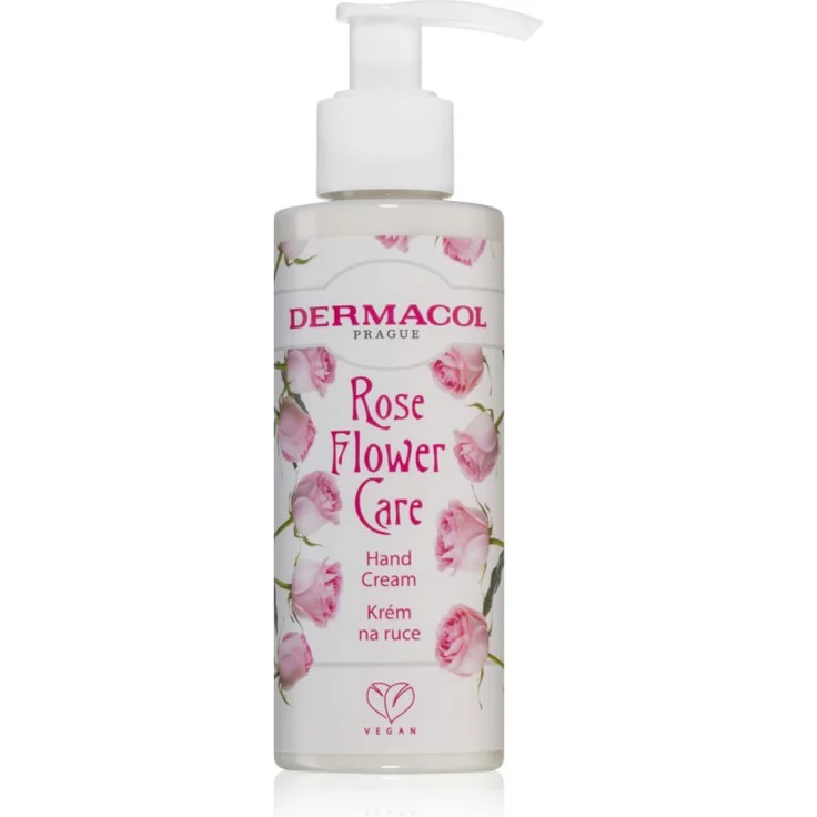Dermacol Flower Care Rose Handcreme, 150 ml, feuchtigkeitsspendend, vegan, für geschmeidige Hände