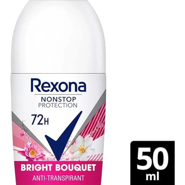 Rexona Nonstop Protection Deo Roll-On Bright Bouquet, Antitranspirant mit 72 Stunden Schutz vor Schweiß und Körpergeruch, 50 ml – Bild 3