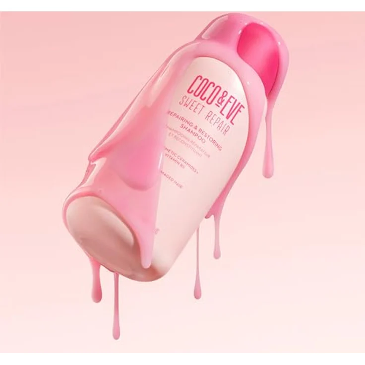 Coco & Eve Repairing & Restoring Shampoo für geschädigtes, coloriertes Haar – Mit biomimet. Ceramiden und Vitamin B5, repariert Haarbruch und Spliss, stärkt und befeuchtet (280 ml) – Bild 2