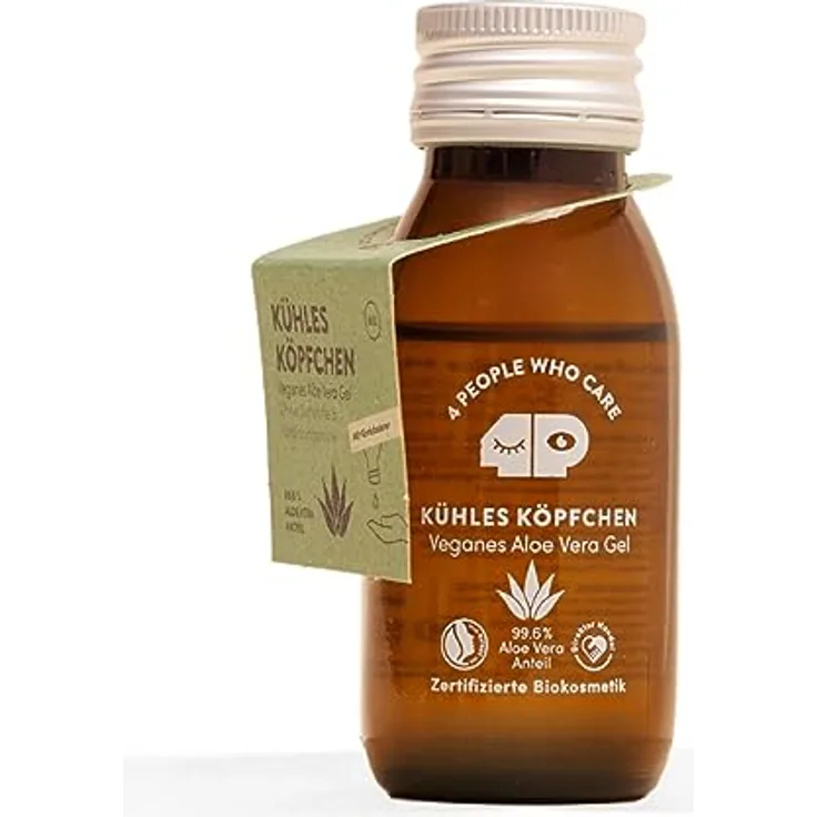 4peoplewhocare Aloe Vera Gel Bio - 99.6%, Vegan, Pflege für Gesicht Haare und Körper, After Sun Gel, Zertifizierte Naturkosmetik (50ml)
