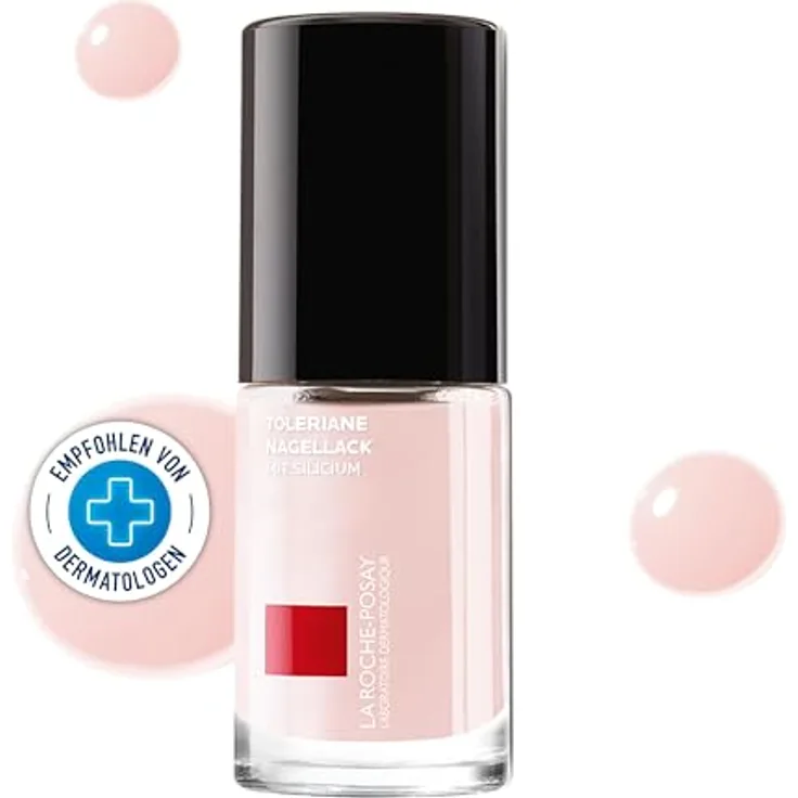 La Roche-Posay Toleriane Nagellack, Rosé, Nr. 2, 50 ml, Für empfindliche Nägel, Farbintensive, glänzende und kräftigende Textur, Mit schützendem Silizium und Mexoryl