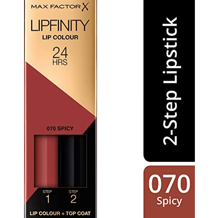 Max Factor Lipfinity Lip Colour Spicy 70 – Kussechter Lippenstift mit 24h Halt ohne auszutrocknen, mit intensiver Farbabgabe, präzisem Applikator & intensiv pflegendem Gloss-Top Coat, 4.2g (1er Pack) – Bild 2