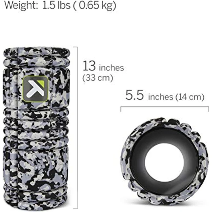 Trigger Point THE GRID 1.0, Massagegerät mit Distrodensity-Zonen für Muskelreparatur, 13 Zoll, GREY CAMO – Bild 3