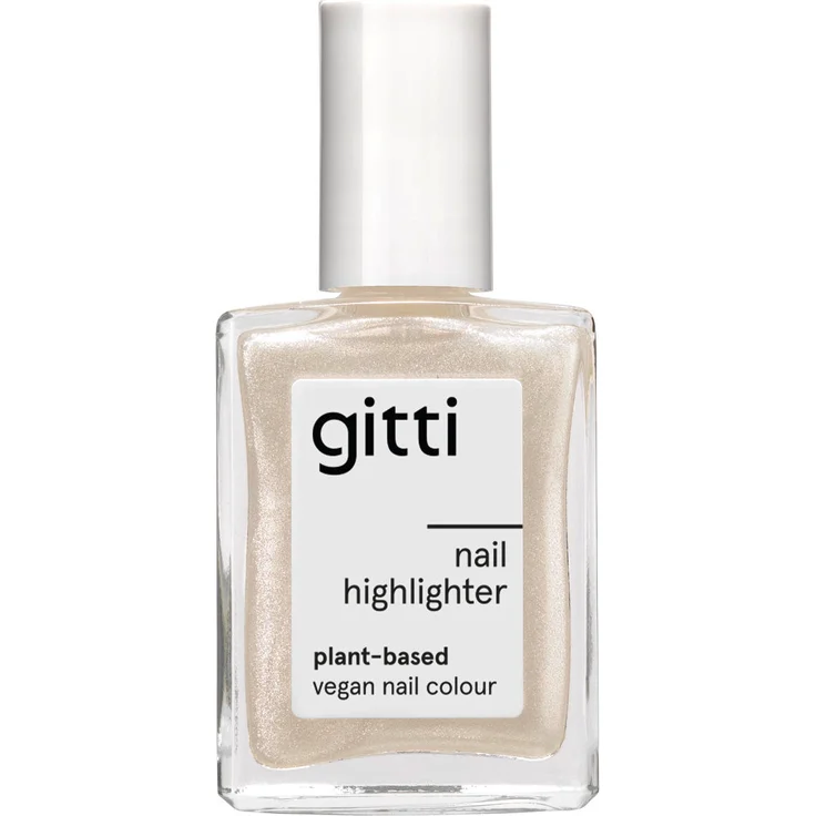 gitti Nail Highlighter Plant-Based, 15 ml, schimmerndes Finish, 100% vegan, PETA-zertifiziert, bis zu 82% pflanzenbasiert