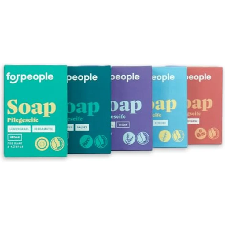 4 PEOPLE WHO CARE SOAP Feste Cremeseife mit Arganöl, 100 g, für alle Haut- & Haartypen, feuchtigkeitsspendend – Bild 6