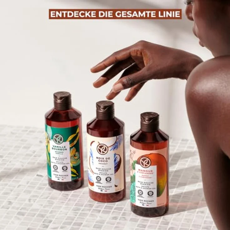 Yves Rocher BAIN DE NATURE Duschbad mit Bourbon-Vanille, 400 ml - 93% natürliche Inhaltsstoffe, cremiger Schaum, hautschonend – Bild 5