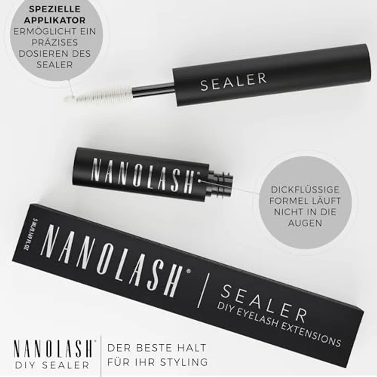 Nanolash DIY Sealer, transparentes Fixiergel zur Wimpernverlängerung, 5 ml für einfache Anwendung mit Büschelwimpern – Bild 5