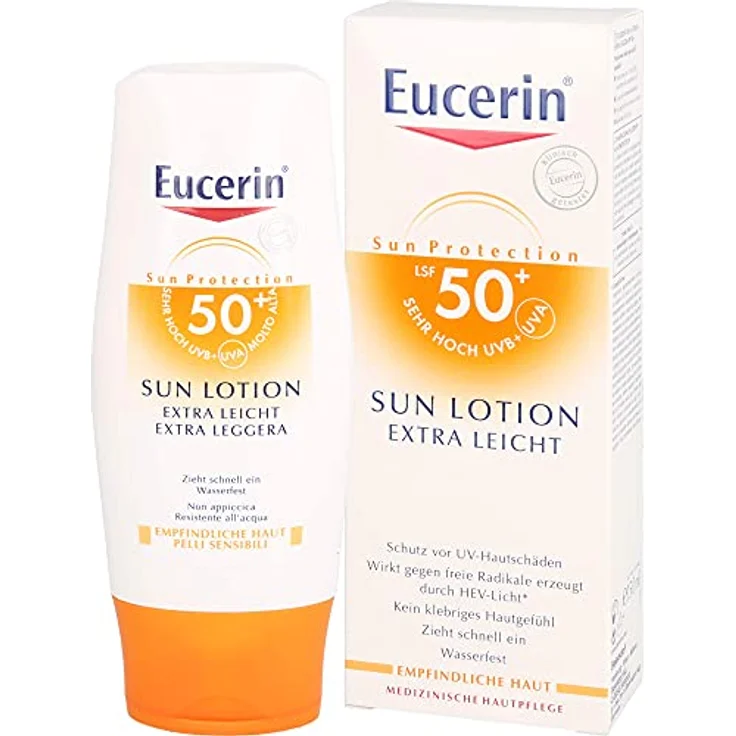 Eucerin Pflege Eucerin Pflege Sun Lotion Extra Leicht LSF 50 Sonnenlotion 150 ml – Bild 2