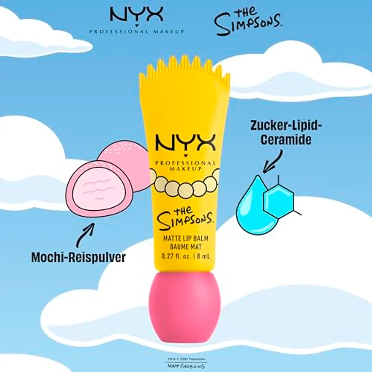 NYX Professional Makeup The Simpsons Smushy Lippenbalsam, matter Effekt in Smarty Pink, 8 ml – Bild 4